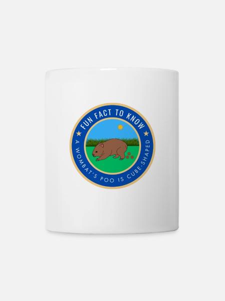 A wombat's poo is cube-shaped - Mug - white