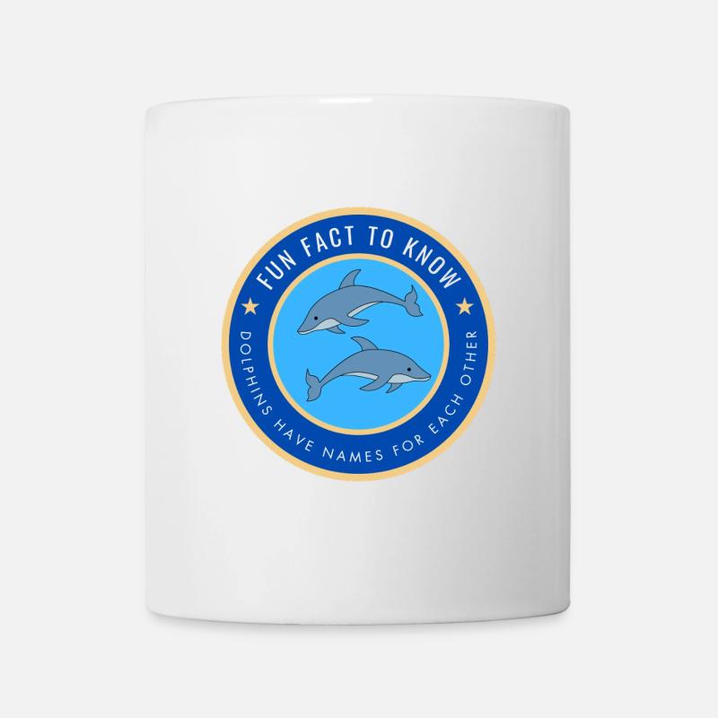 Dolphins have names for each other - Mug - white
