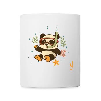 Schnorchelnder Panda im Meer - Tasse - Weiß - Vorne