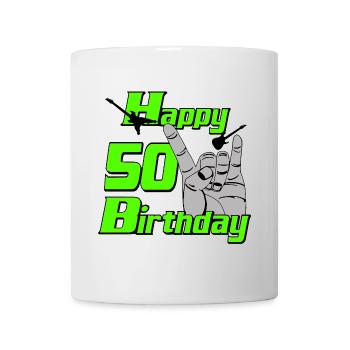 Happy Birthday 50 , Heavy Metal 50th Birthday - Mug - white - Front