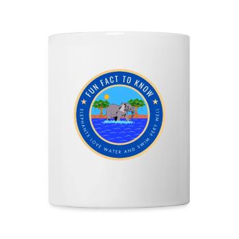 Elephants love water and swim very well - Mug - white - Front