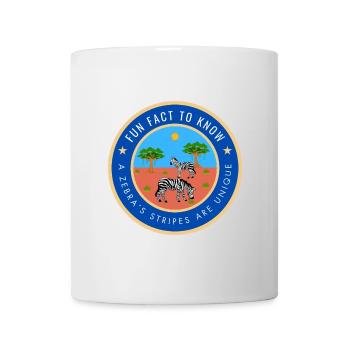 A zebra's stripes are unique - Mug - white - Front