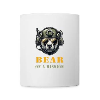 Bear in Mission / Military Design - Mug - white - Front