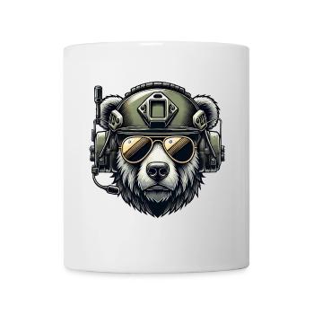 Bear Military Design - Mug - white - Front