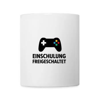 Gamer | Level 1: Einschulung Freigeschaltet - Tasse - Weiß - Vorne