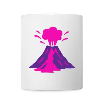 Vulkanausbruch in pink - Tasse - Weiß - Vorne