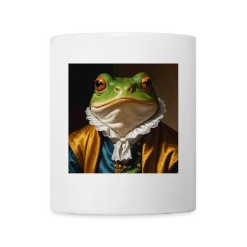 La Grenouille Noble – Royal Amphibian Chic - Mug blanc - blanc - Devant