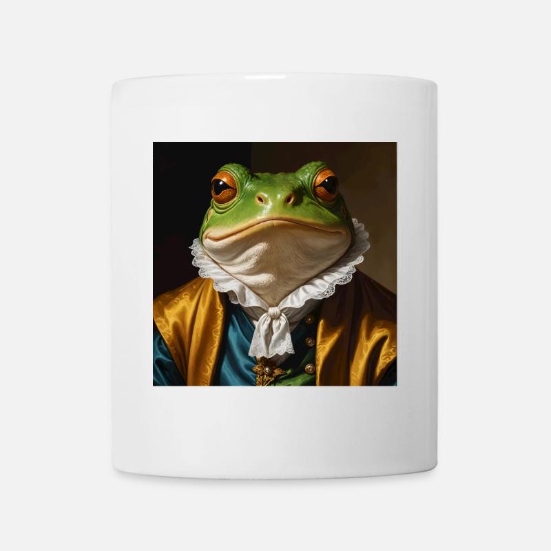 La Grenouille Noble – Royal Amphibian Chic - Mug blanc - blanc