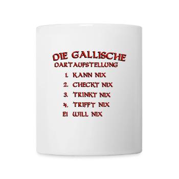 Die Gallische Dartaufstellung - Tasse - Weiß - Vorne