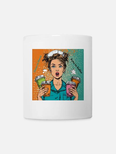 Chaos im Dienst. Ruhe im Kaffee. - Tasse - Weiß