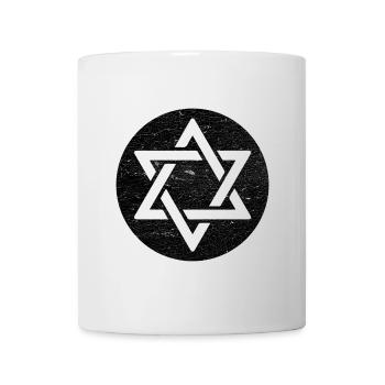 Star of David in black circle - Mug - white - Front
