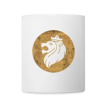 Lion of Judah Head in Golden Circle - Mug - white - Front