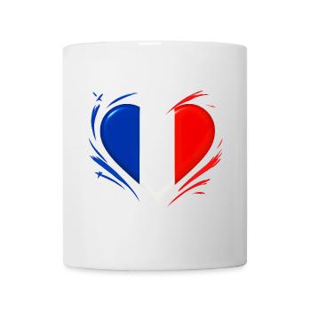 Amour Coeur battant - Drapeau français - Mug blanc - blanc - Devant