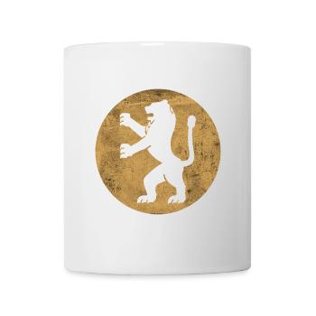Symbolischer Löwe von Juda im Goldenen Kreis - Tasse - Weiß - Vorne