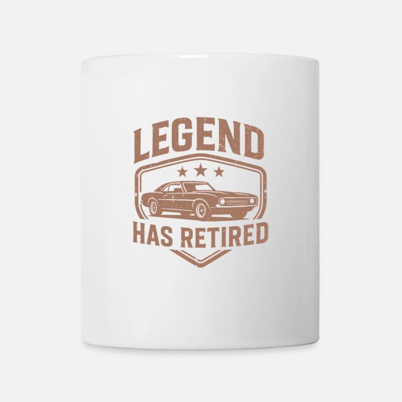 Legend Has Retired Retro Car - Mug - white