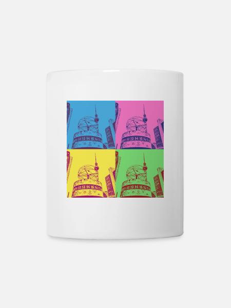 Berlin Skyline Stadt Deutschland Pop Art Style - Tasse - Weiß
