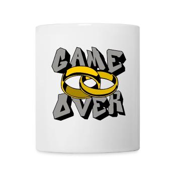GameOver Ringe Liebesfinale - Tasse - Weiß - Vorne