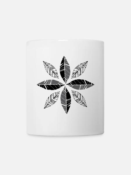 Blätter Stern - Tasse - Weiß