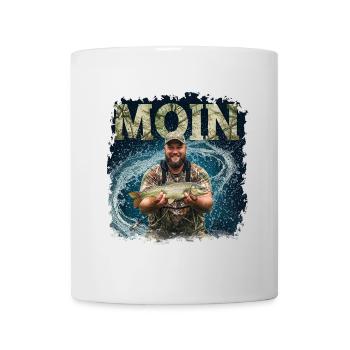 Moin Anglerglück - Mug blanc - blanc - Devant