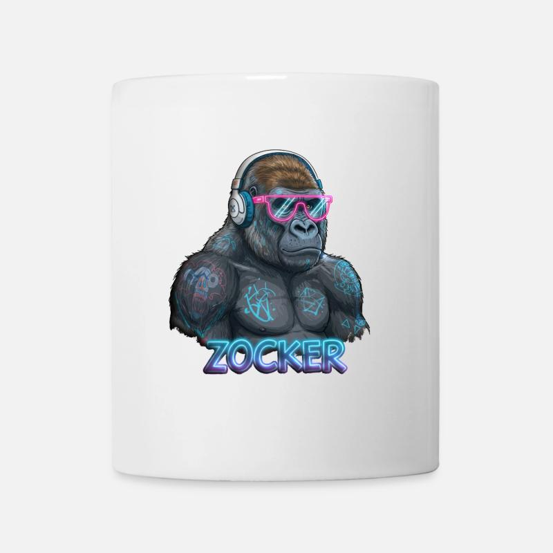 Gorille joueur - Mug blanc - blanc