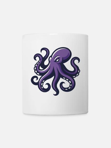 Oktopus lila Künstler - Tasse - Weiß