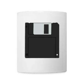 Disquette nostalgique 31/2 pouces Disquette rétro - Mug blanc - blanc - Devant