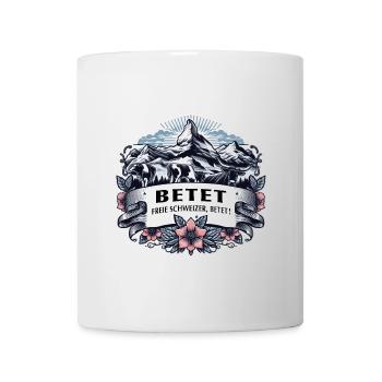 Pray free Swiss pray - Mug - white - Front