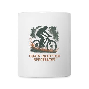 Chain Reaction Specialist Bike Lover Design - Mug - white - Front