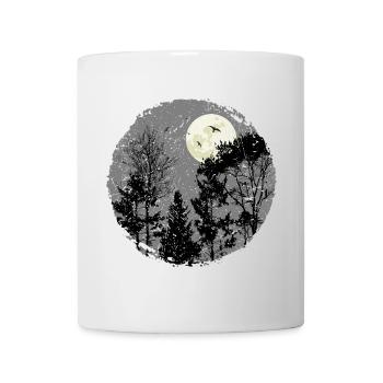 Heilige Nachtwaldszene - Tasse - Weiß - Vorne