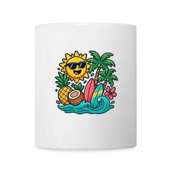 Sonnenstrand Paradies Surf Design - Tasse - Weiß - Vorne
