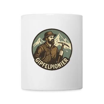 Gipfelpionier Bergsteiger Vintage - Tasse - Weiß - Vorne