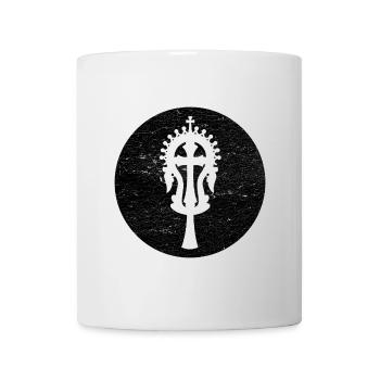 Black Lalibela Cross, Sacred Heritage of Ethiopia - Mug - white - Front