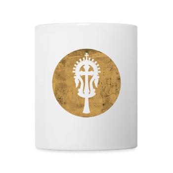 Golden Lalibela Cross, Sacred Heritage of Ethiopia - Mug - white - Front