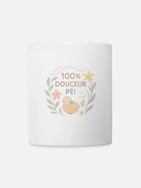 " 100% douceur péï " bébé et accessoires - Mug blanc - blanc