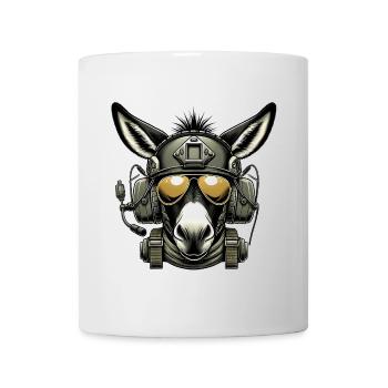 Esel Militär Design - Tasse - Weiß - Vorne