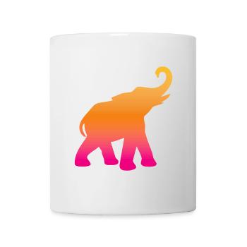 Elephant Course Yoga Colorful India Meditation - Mug - white - Front