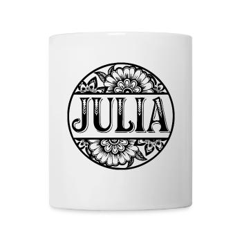 Julia Shirt Design - Tasse - Weiß - Vorne