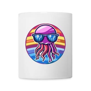 Méduse Bande dessinée cool - Mug blanc - blanc - Devant
