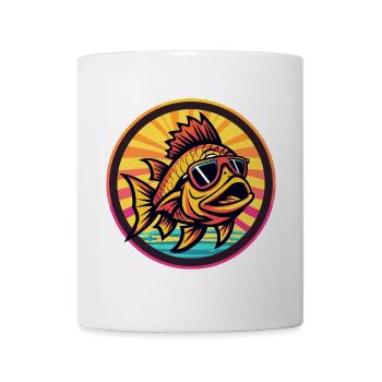Piranha Fisch Comic - Tasse - Weiß - Vorne