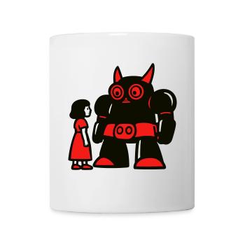 Girl and Robot - Mug - white - Front
