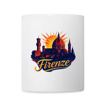 Florenz Firenze Stadt Italien Silhouette Geschenk - Tasse - Weiß - Vorne
