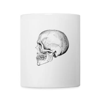 Schädel - Tasse - Weiß - Vorne