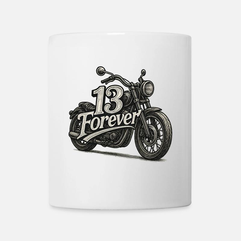 13Motorrad - Tasse - Weiß