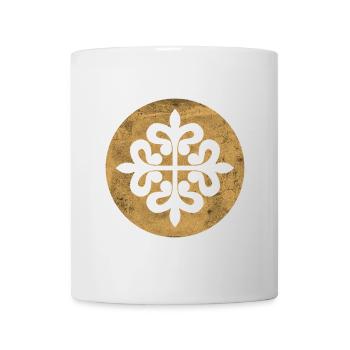Alcantara Cross in a Golden Circle - Mug - white - Front