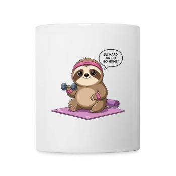 Adorable Workout Sloth Design - Mug - white - Front