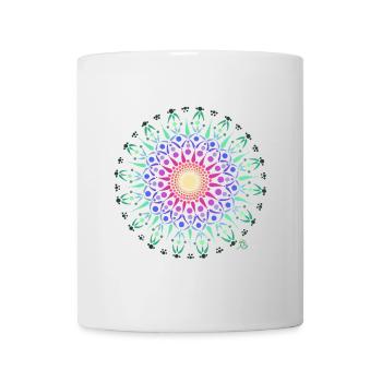 Mandala Lebensfreude - Tasse - Weiß - Vorne