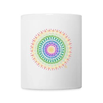 Mandala Sonnenschein - Tasse - Weiß - Vorne