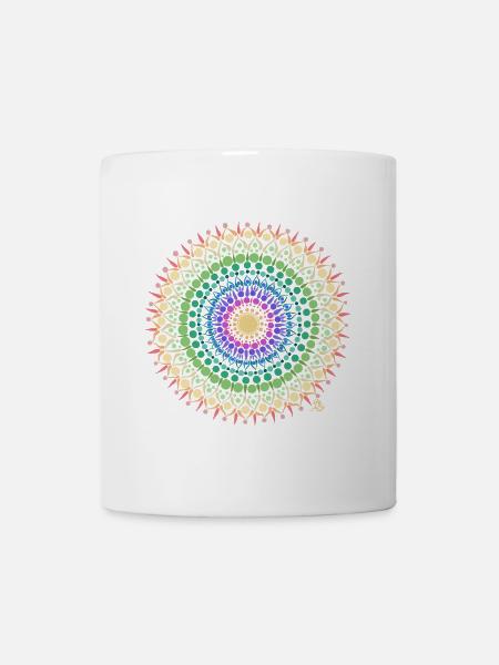 Mandala Sonnenschein - Tasse - Weiß