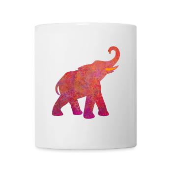 Yoga Eléphant Holi rose Énergie Animal Amour Namaste - Mug blanc - blanc - Devant