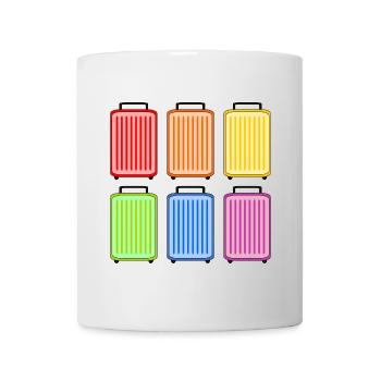 KOFFER REGENBOGEN - Tasse - Weiß - Vorne